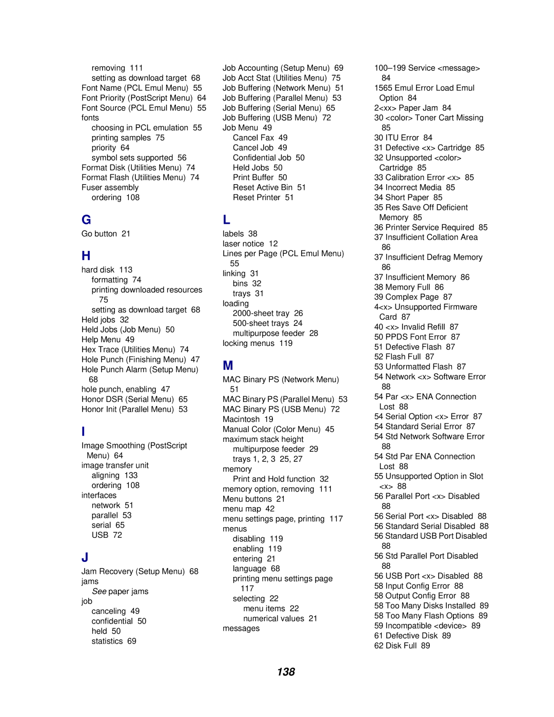 Lexmark 762 manual 138 