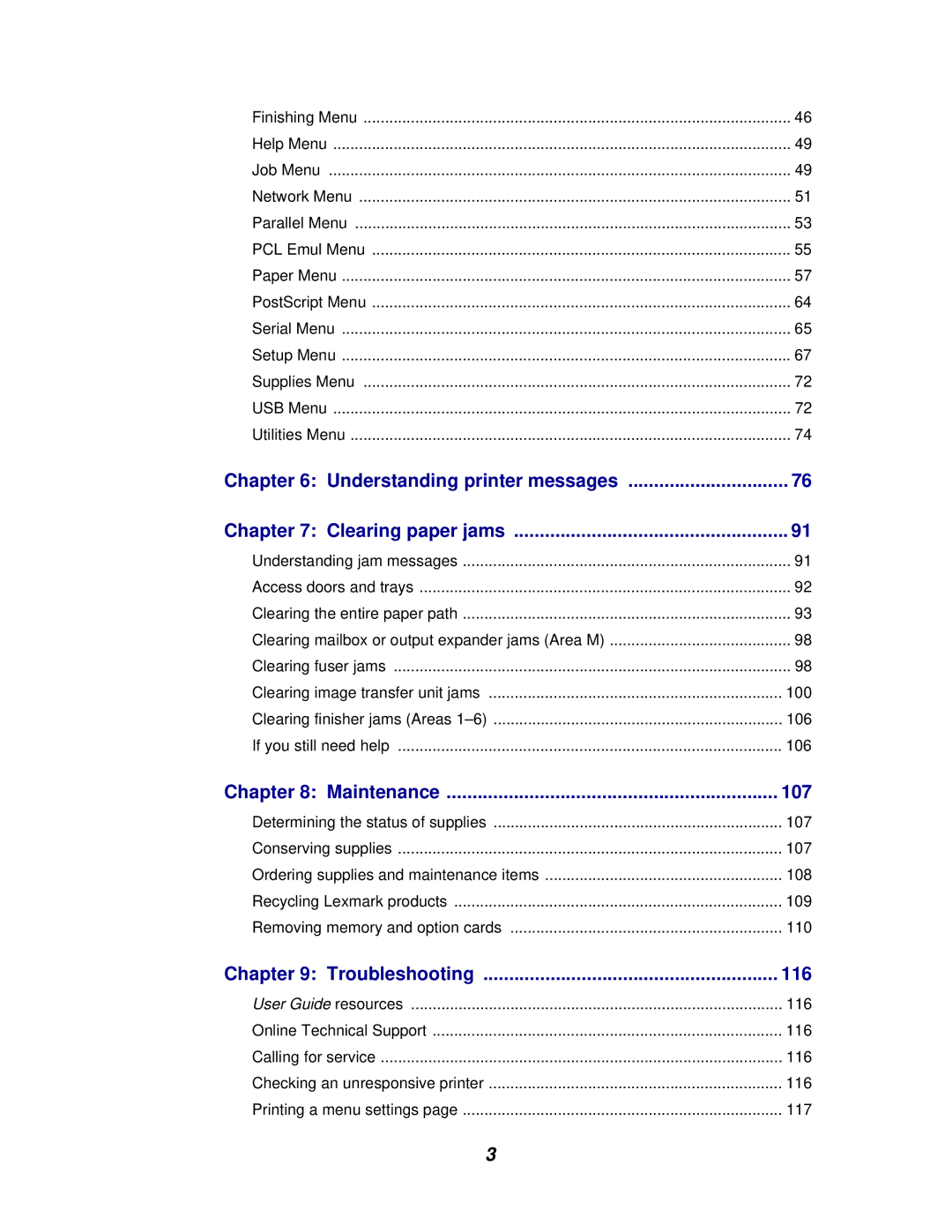 Lexmark 762 manual Understanding printer messages Clearing paper jams 