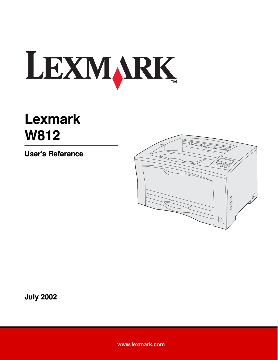 Lexmark manual Lexmark W812, User’s Reference July 