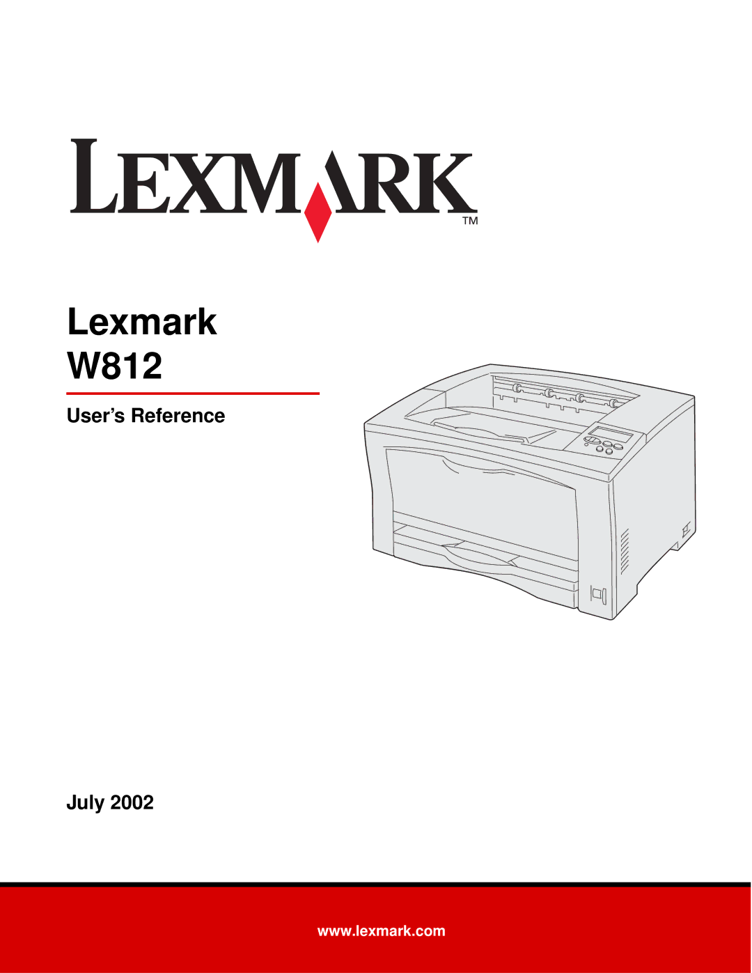 Lexmark manual Lexmark W812 