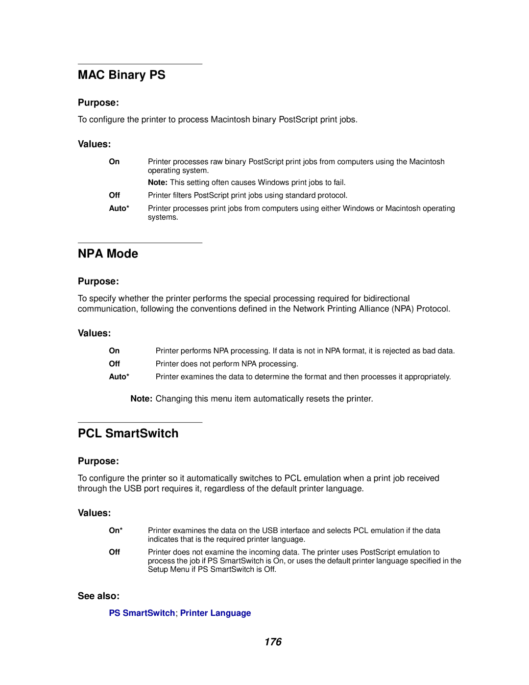 Lexmark 812 manual 176 