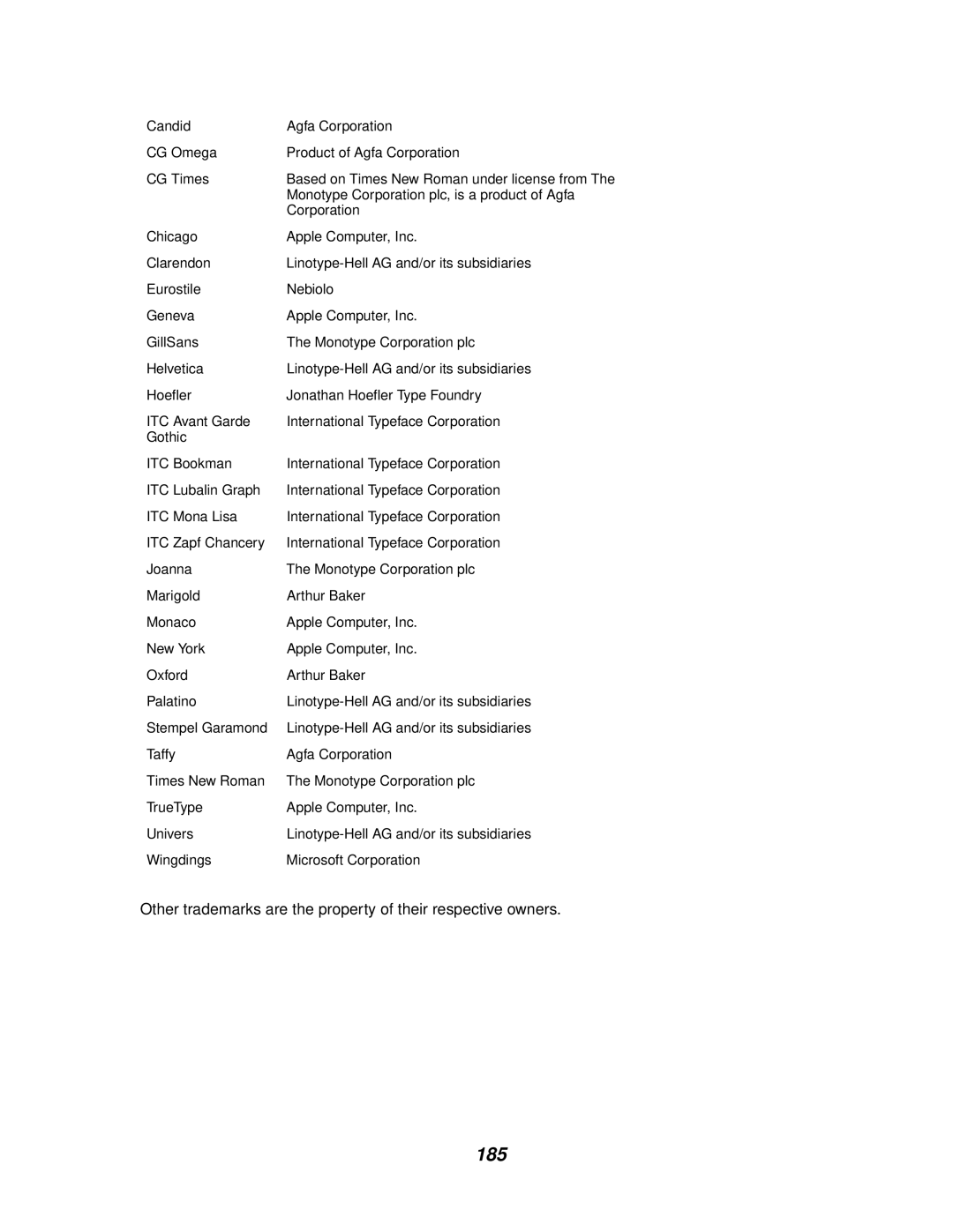 Lexmark 812 manual 185 