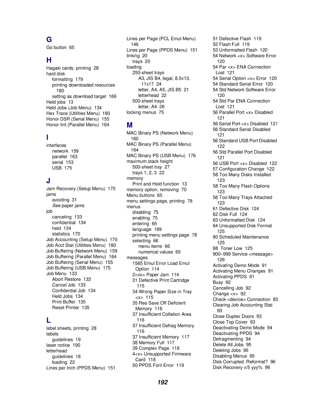 Lexmark 812 manual 192 