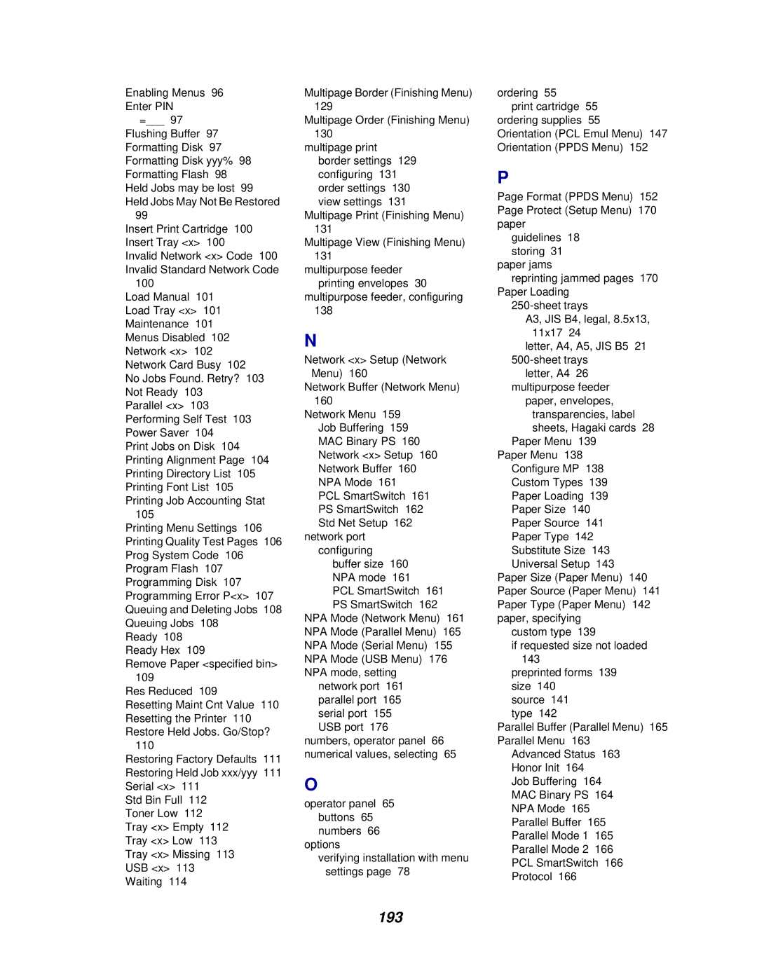 Lexmark 812 manual 193 