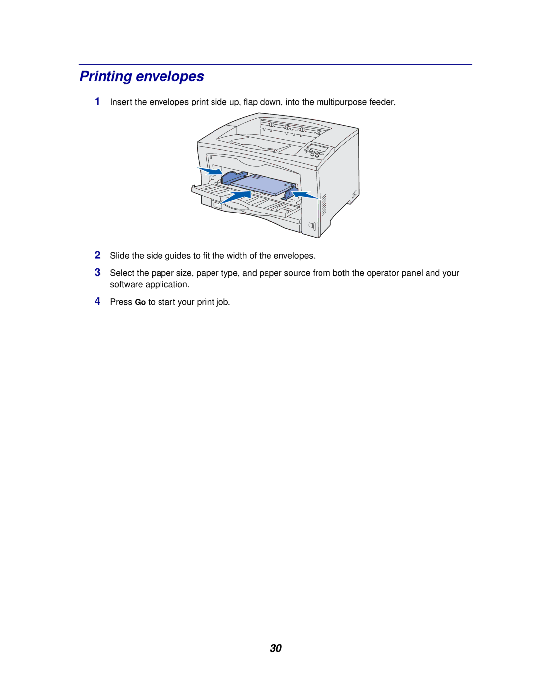 Lexmark 812 manual Printing envelopes 