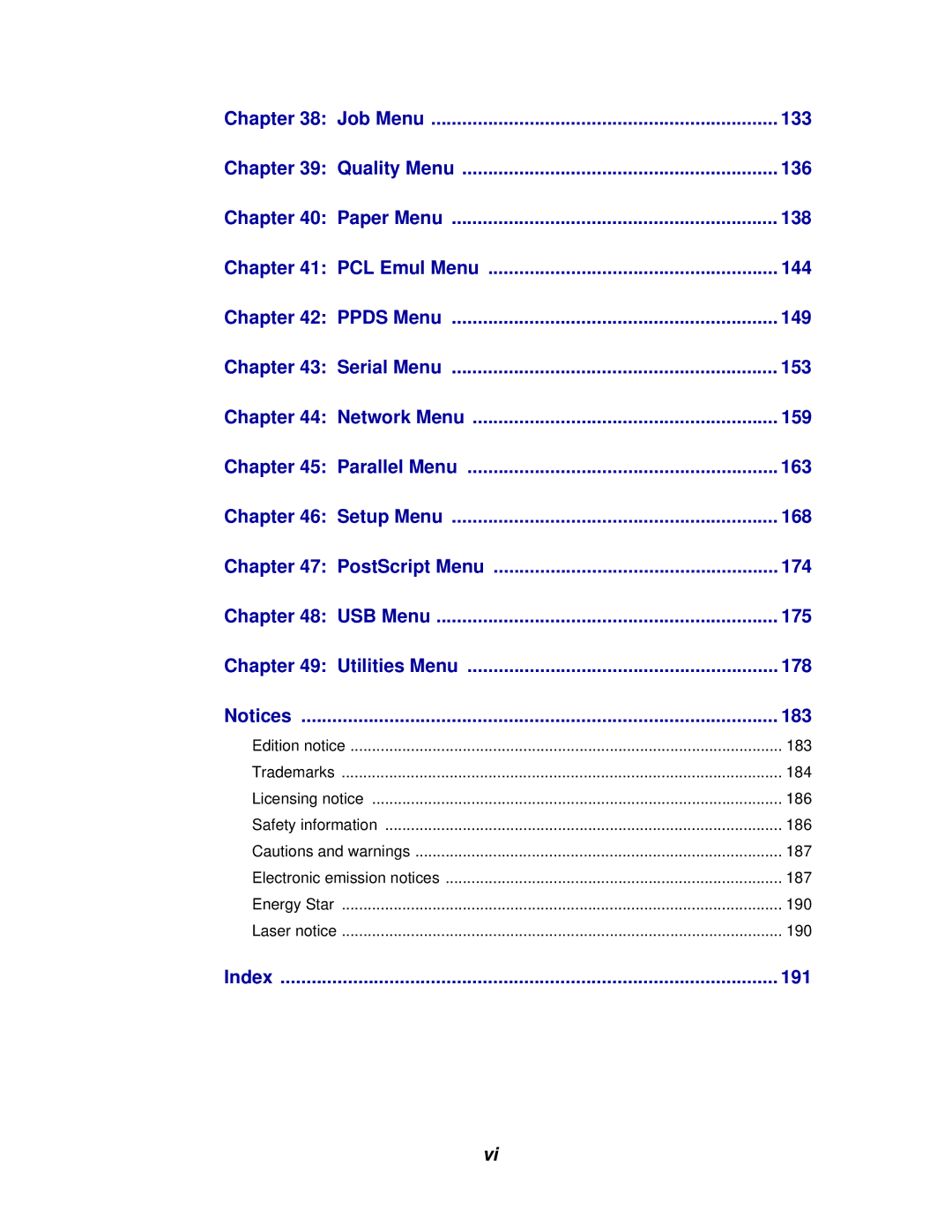 Lexmark 812 manual Index 191 