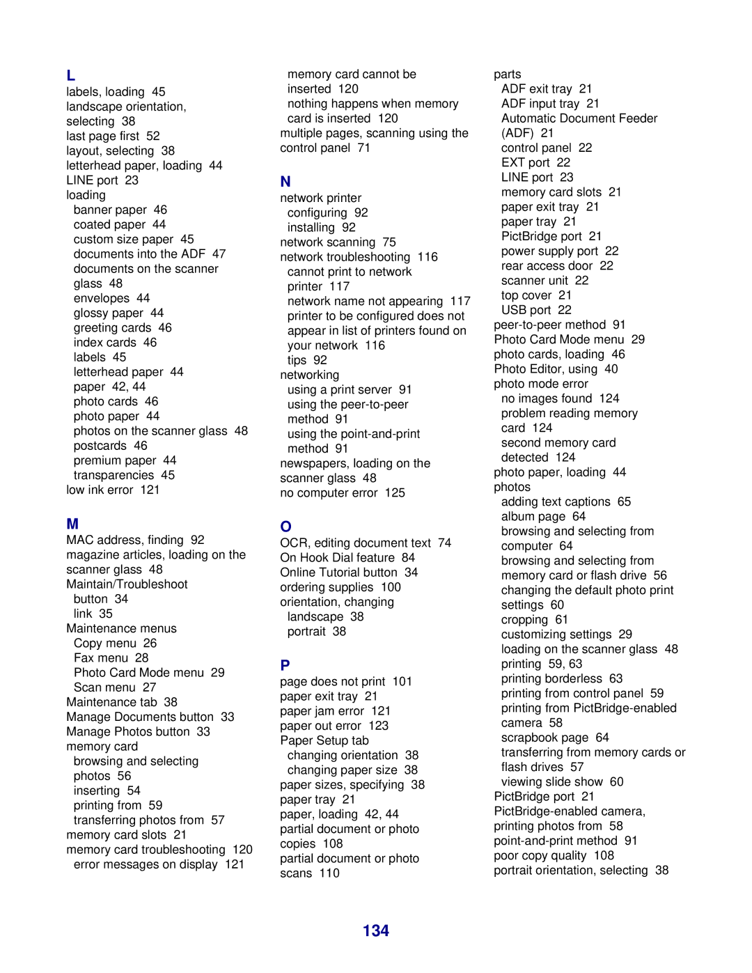 Lexmark 8300 Series manual 134 