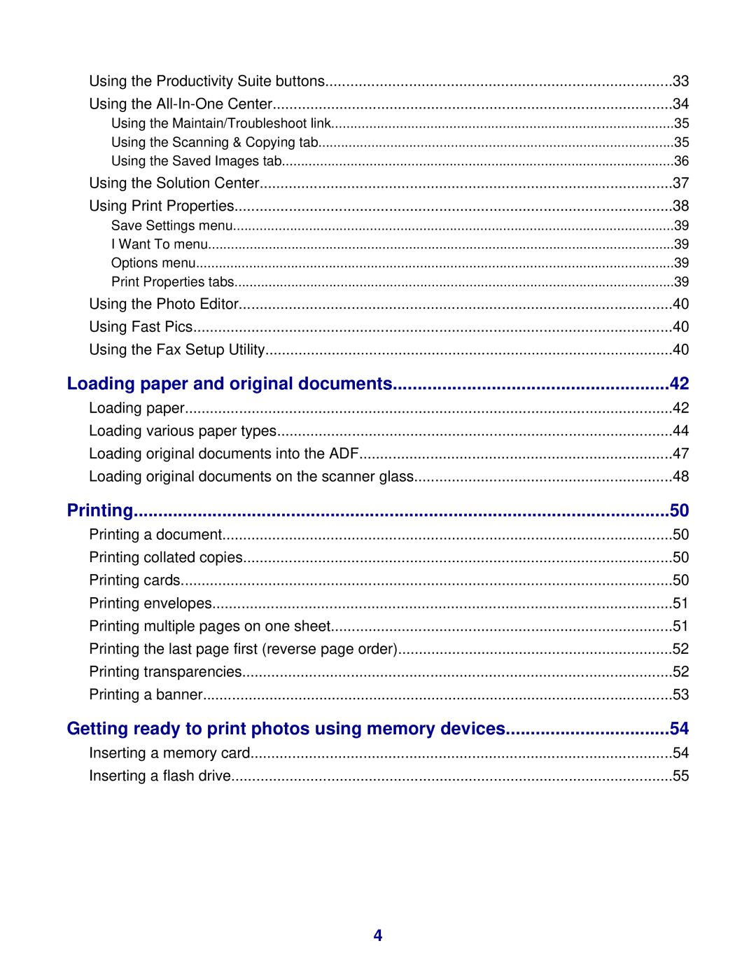 Lexmark 8300 Series manual Loading paper and original documents 