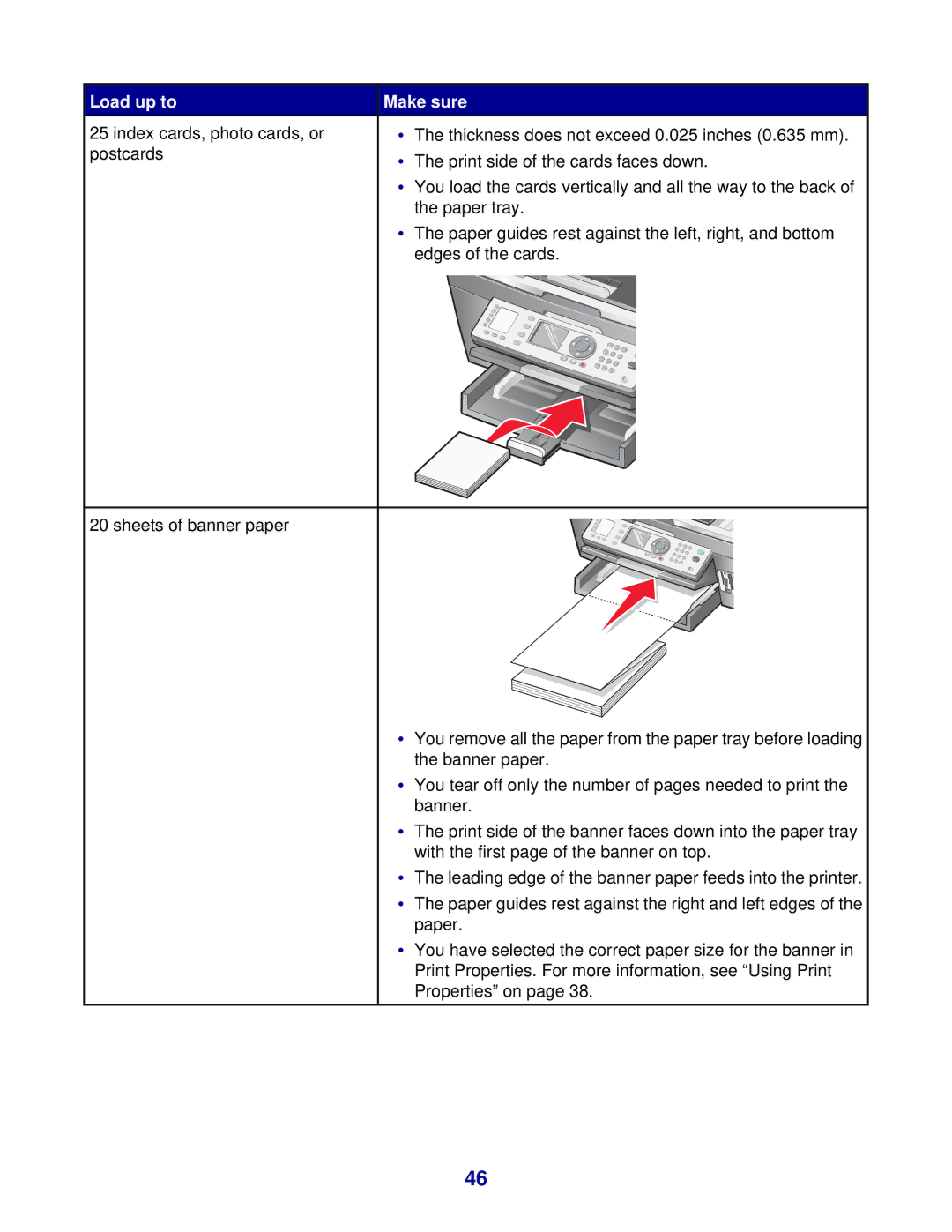 Lexmark 8300 Series manual Load up to 