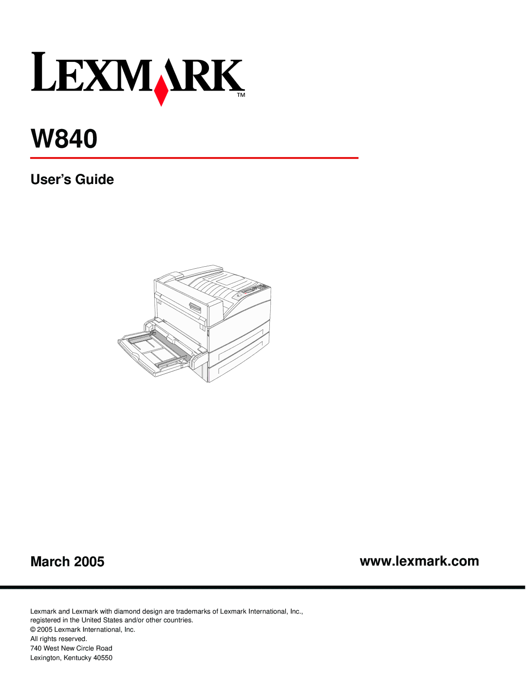 Lexmark manual W840 