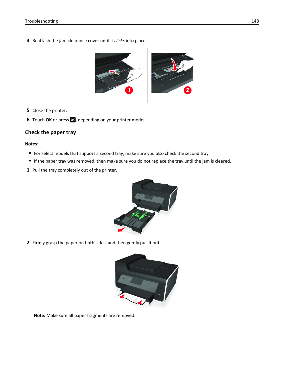 Lexmark 90T9251, 901, 90E, 90T9250, 90T9200, 91E, Pro915 manual Check the paper tray 