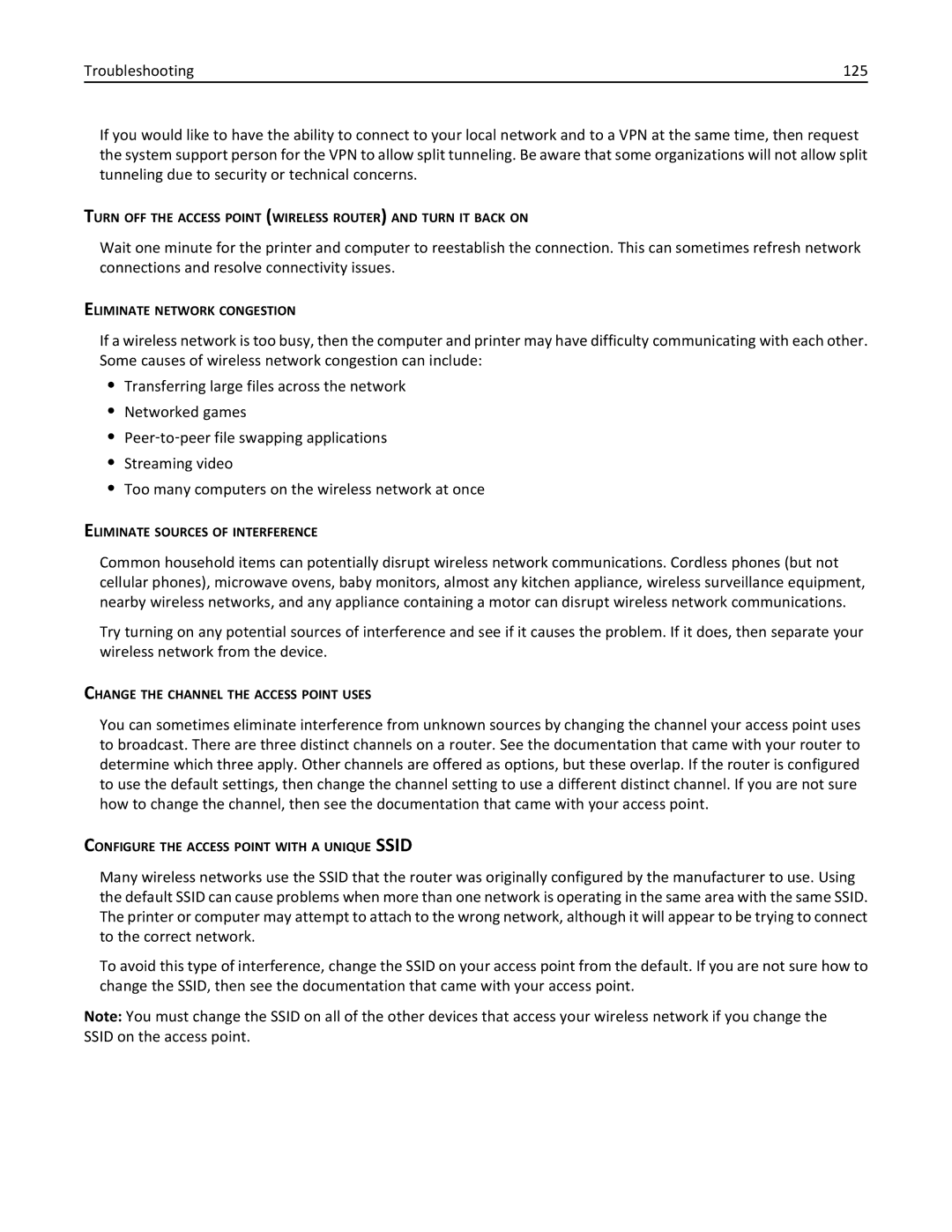 Lexmark S315, 90T3100 manual Eliminate Network Congestion 