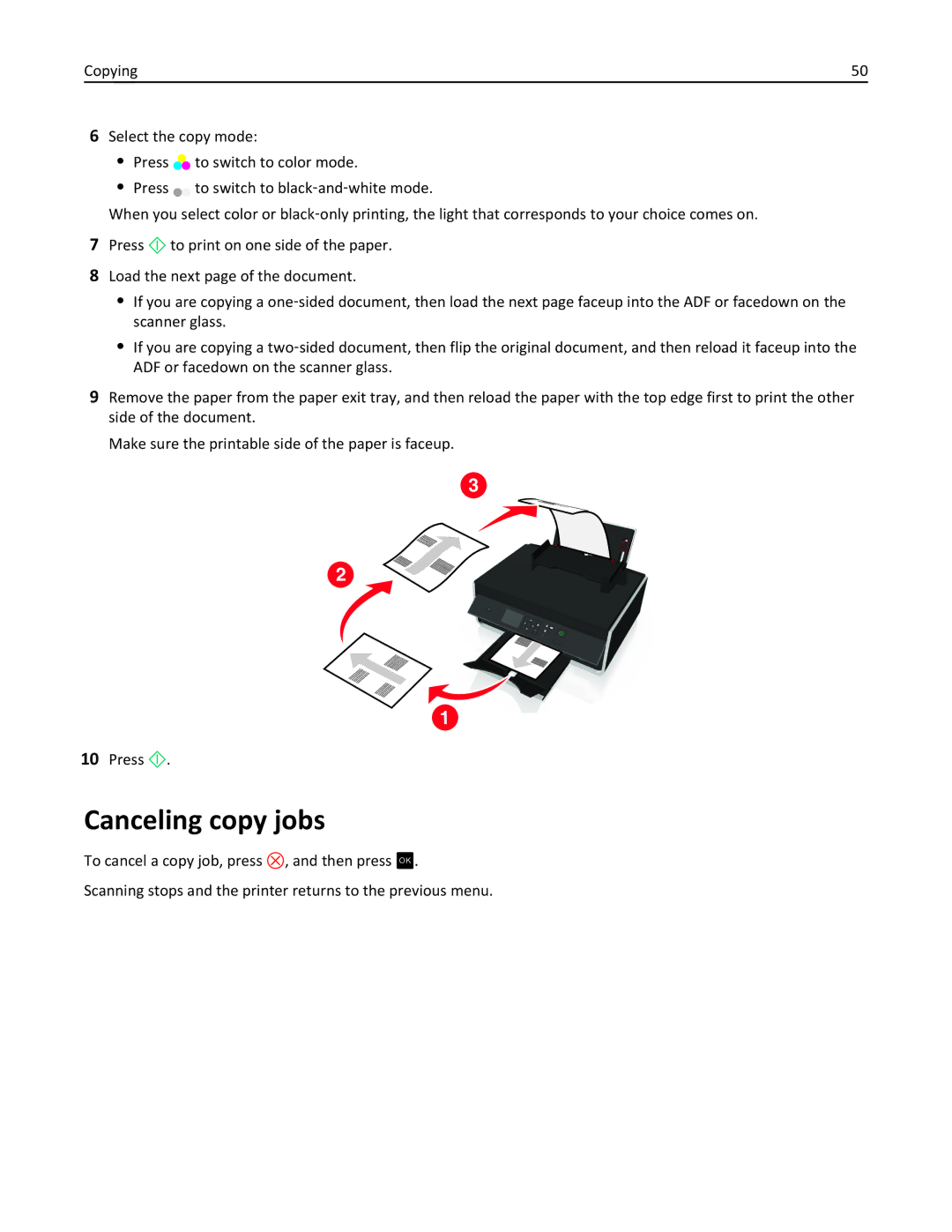 Lexmark 90T3100, S315 manual Canceling copy jobs 