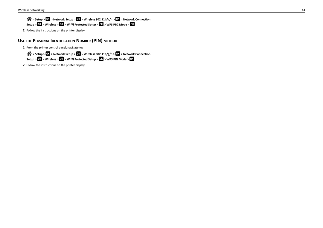 Lexmark 90T7110 manual USE the Personal Identification Number PIN Method 