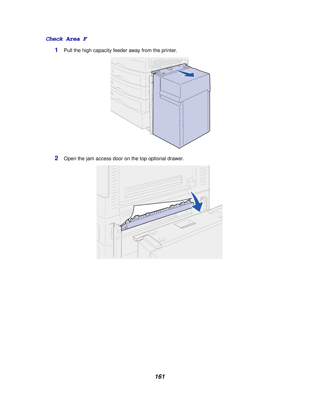 Lexmark 910 manual Check Area F, 161 