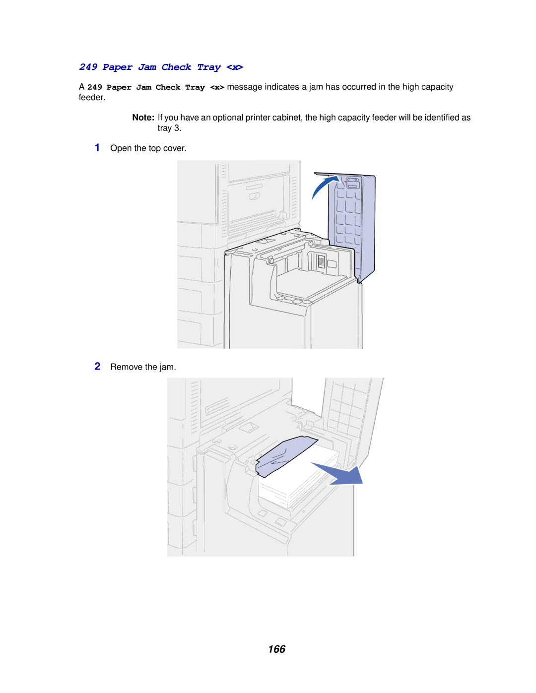 Lexmark 910 manual Paper Jam Check Tray, 166 
