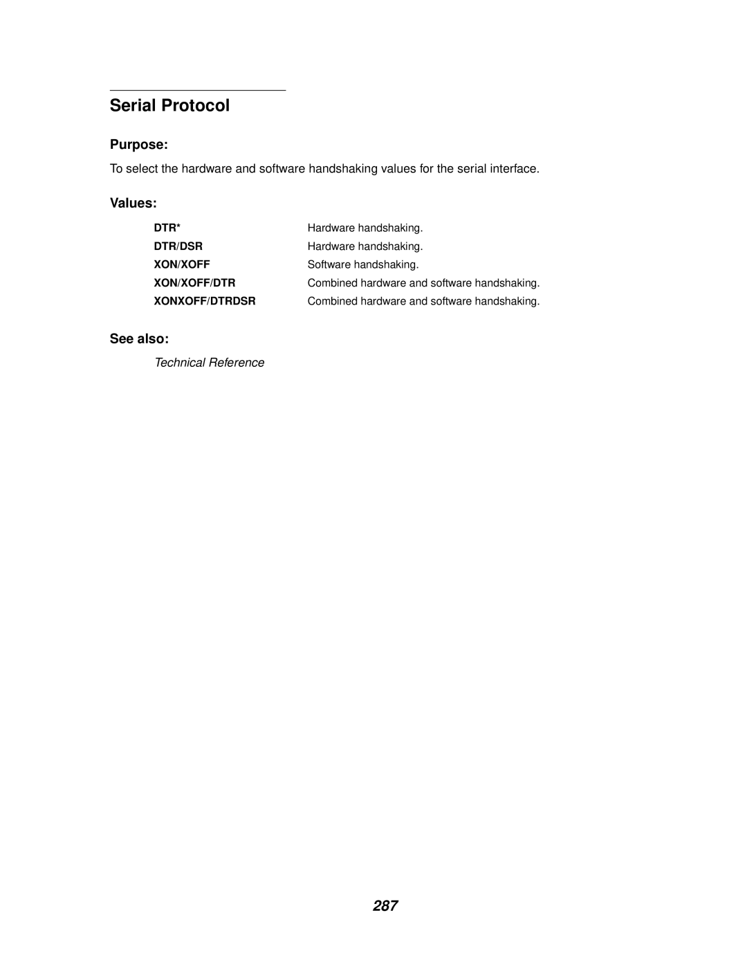 Lexmark 910 manual Serial Protocol, 287 