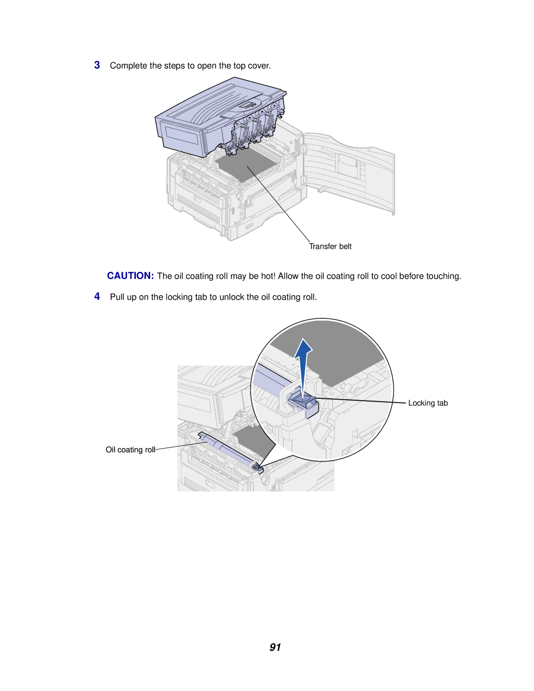 Lexmark 910 manual Locking tab 