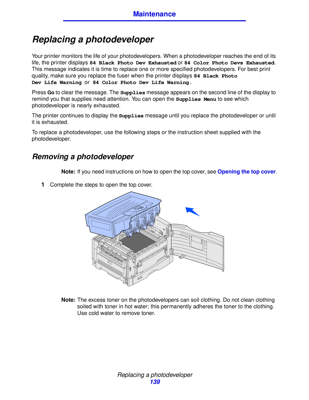 Lexmark 912 manual Replacing a photodeveloper, Removing a photodeveloper, Maintenance 