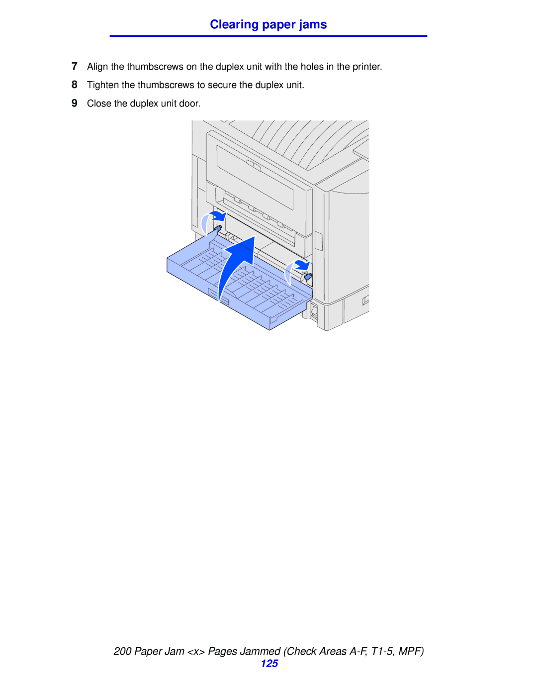 Lexmark 912 manual 125 