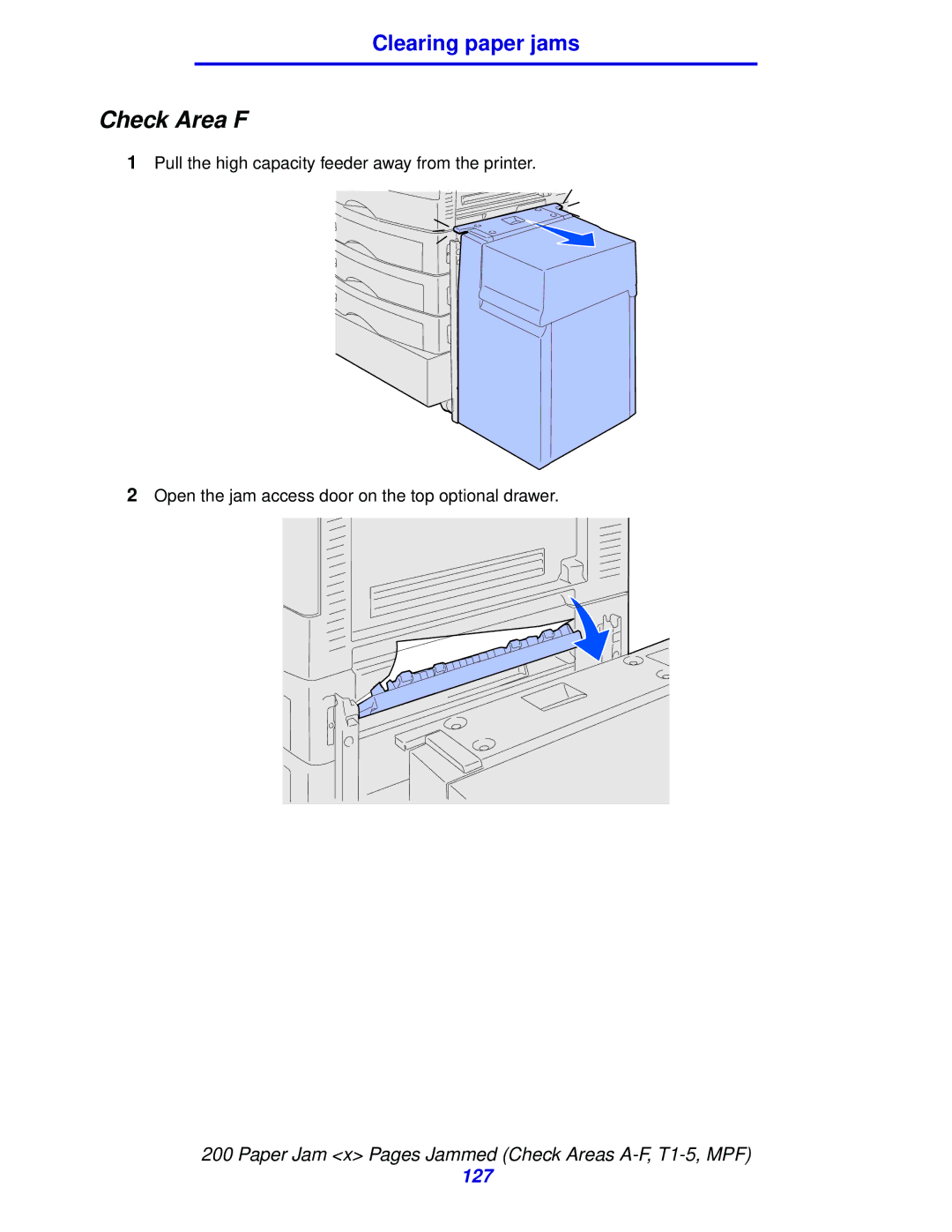 Lexmark 912 manual Check Area F 