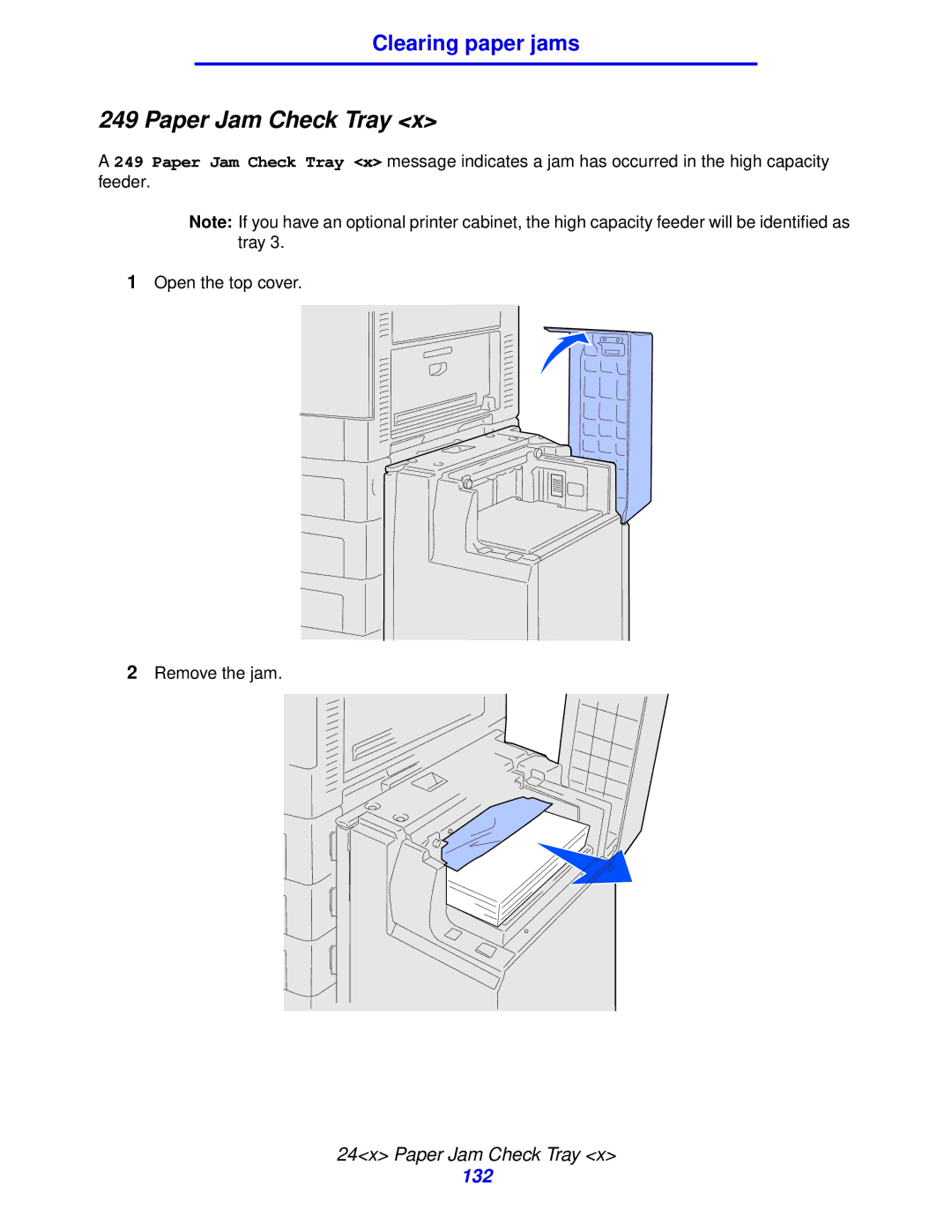 Lexmark 912 manual Paper Jam Check Tray 