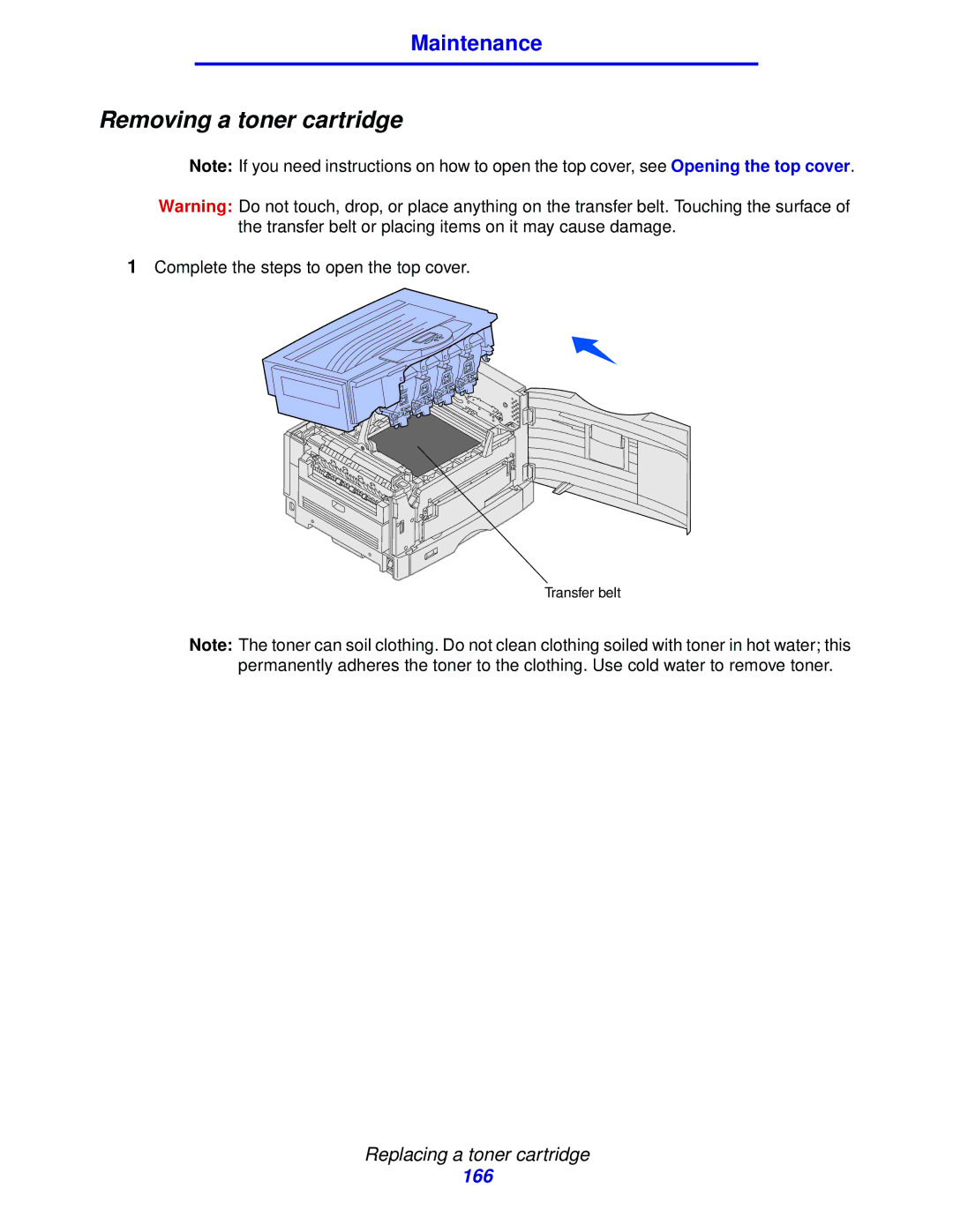 Lexmark 912 manual Removing a toner cartridge 