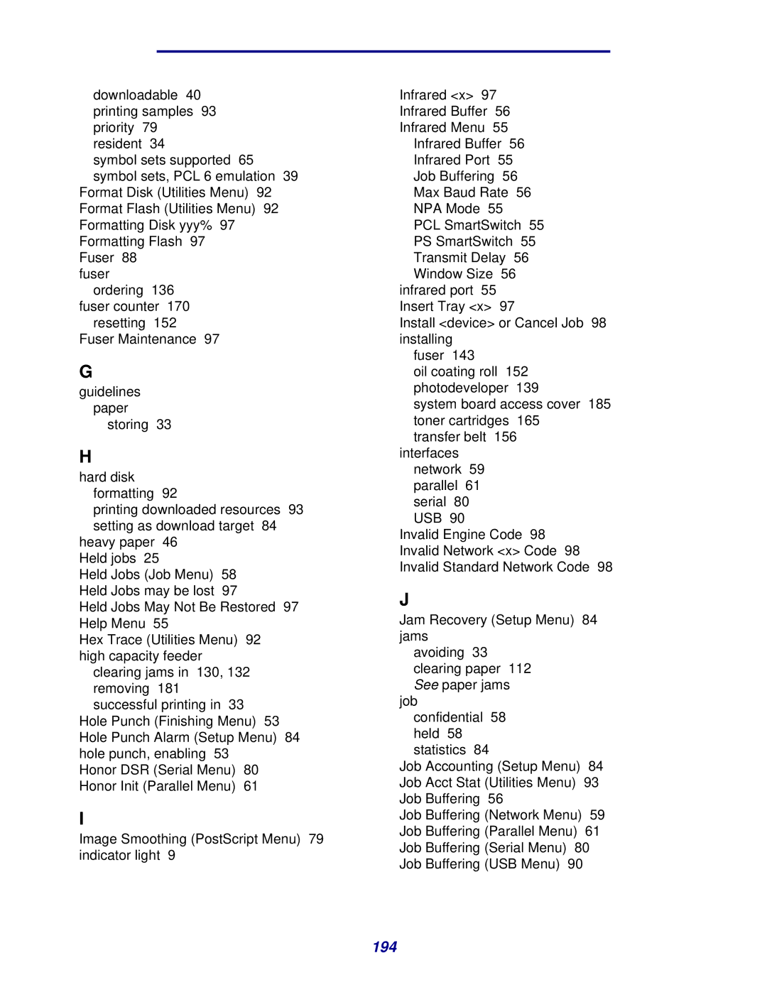 Lexmark 912 manual 194 