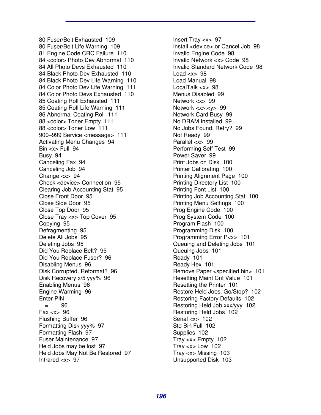 Lexmark 912 manual 196 