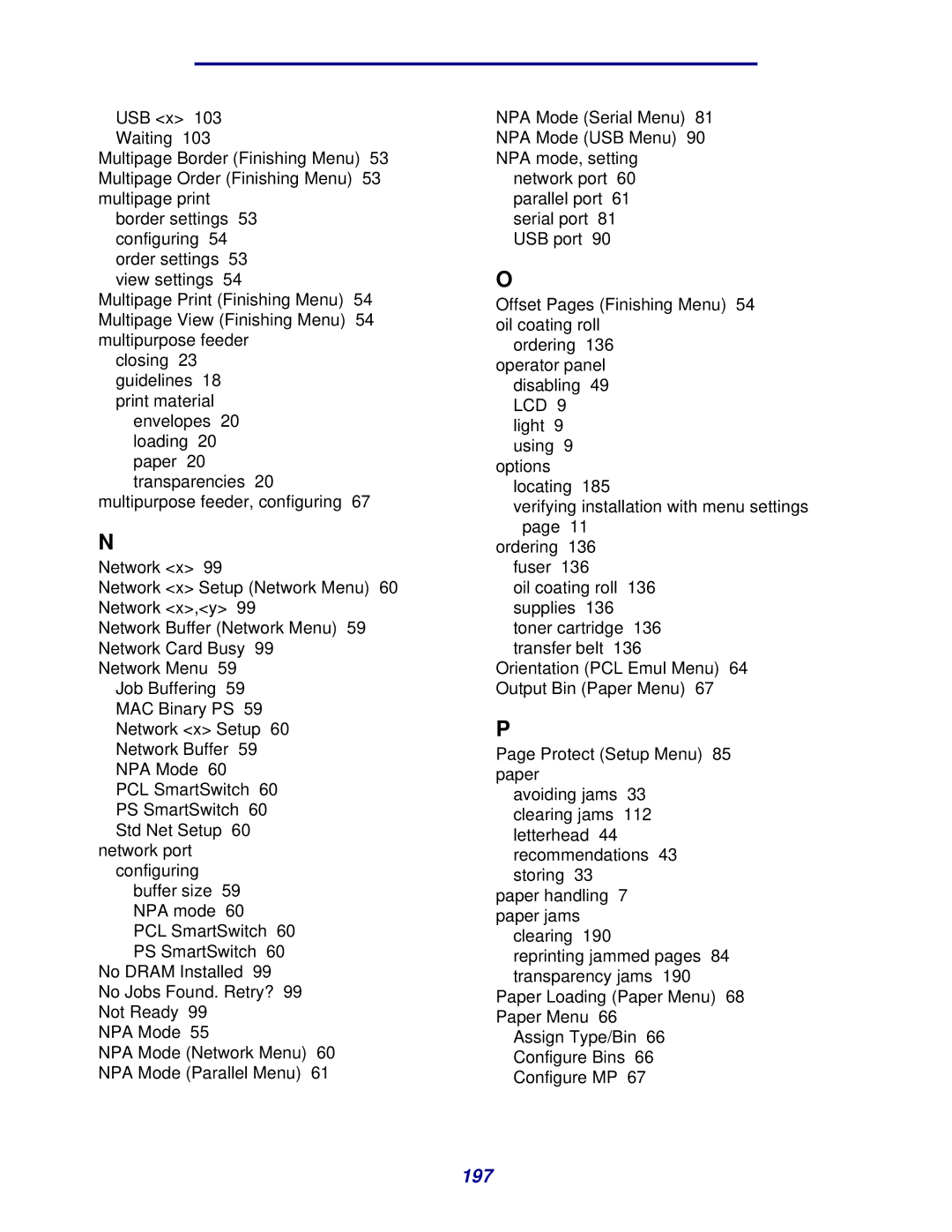 Lexmark 912 manual 197 