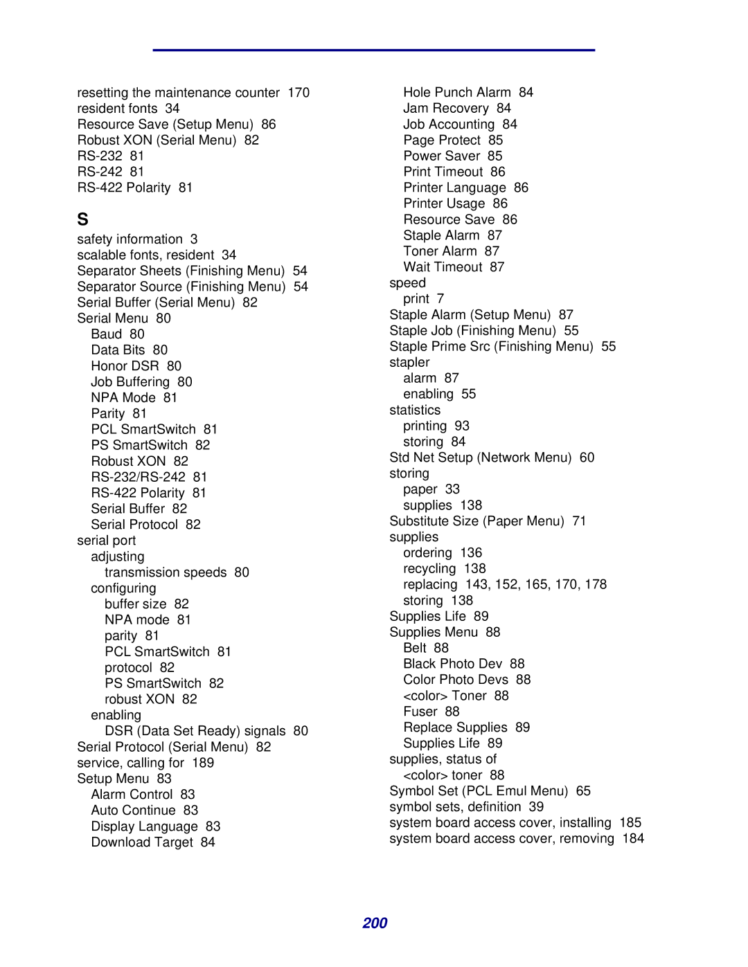 Lexmark 912 manual 200 