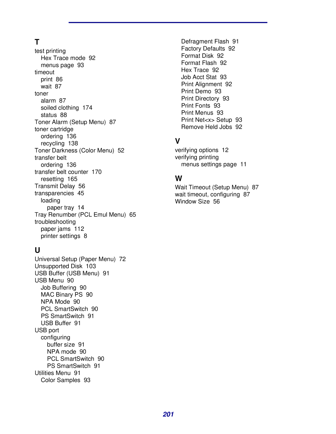 Lexmark 912 manual 201 