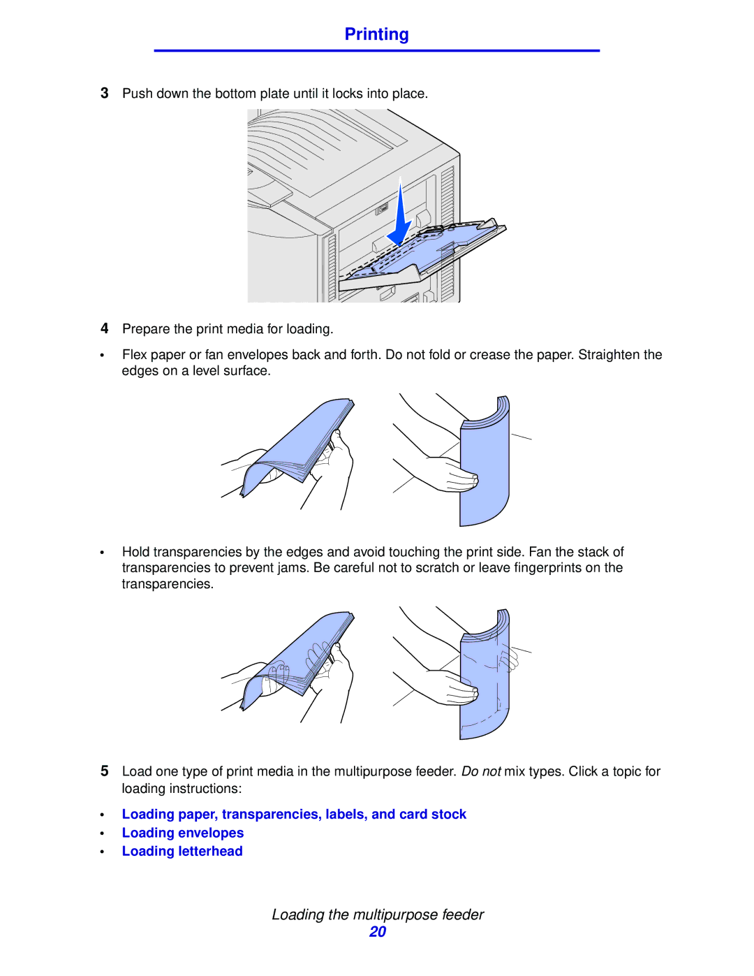 Lexmark 912 manual Printing 