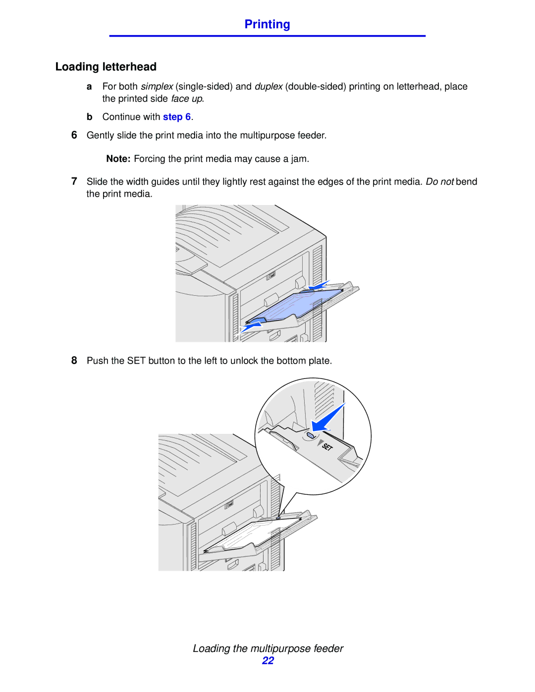 Lexmark 912 manual Loading letterhead 