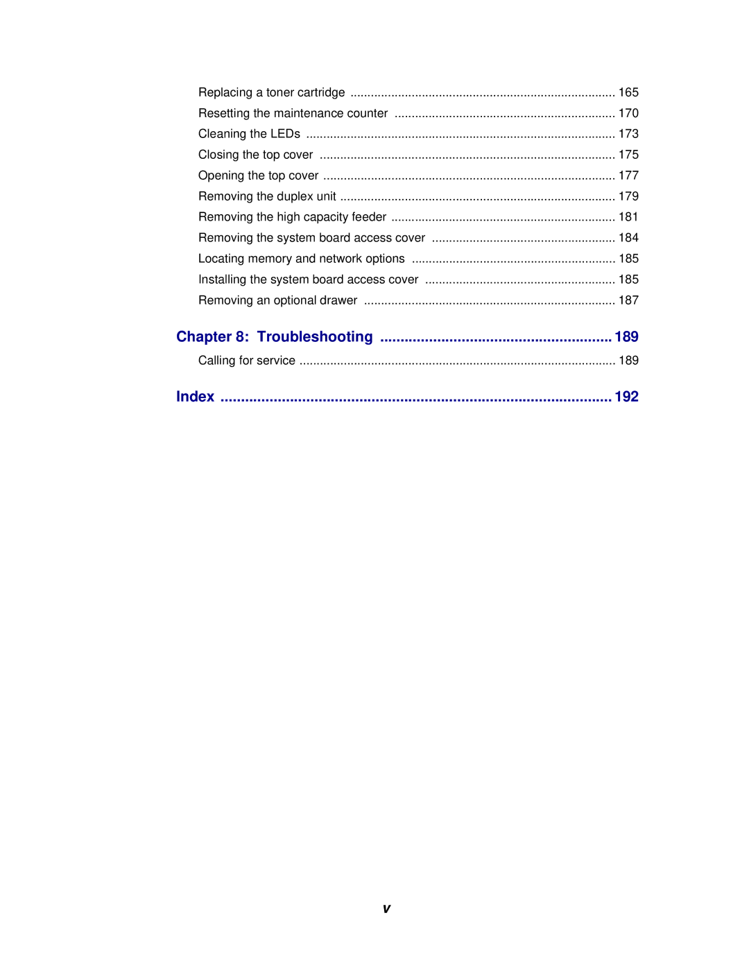 Lexmark 912 manual Troubleshooting 189 