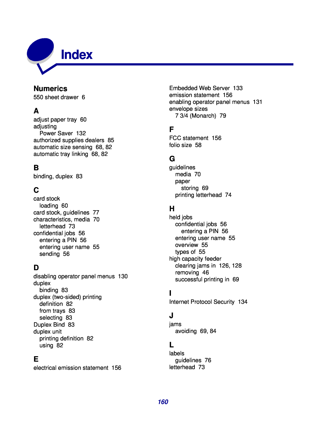 Lexmark 920 manual Index, Numerics 