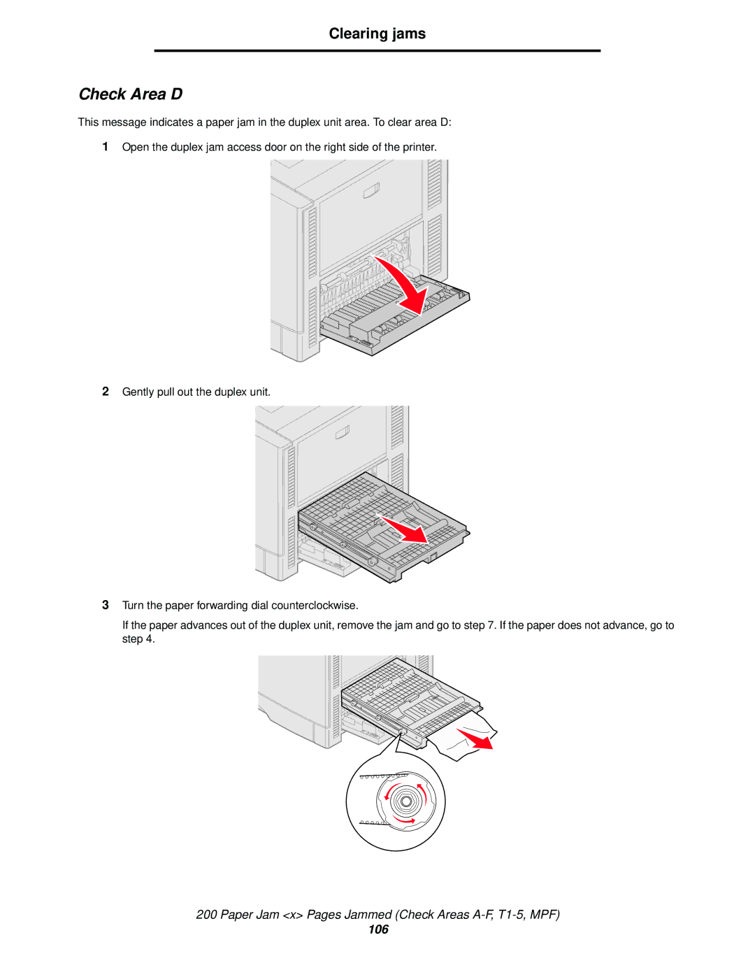 Lexmark 920 manual Check Area D 