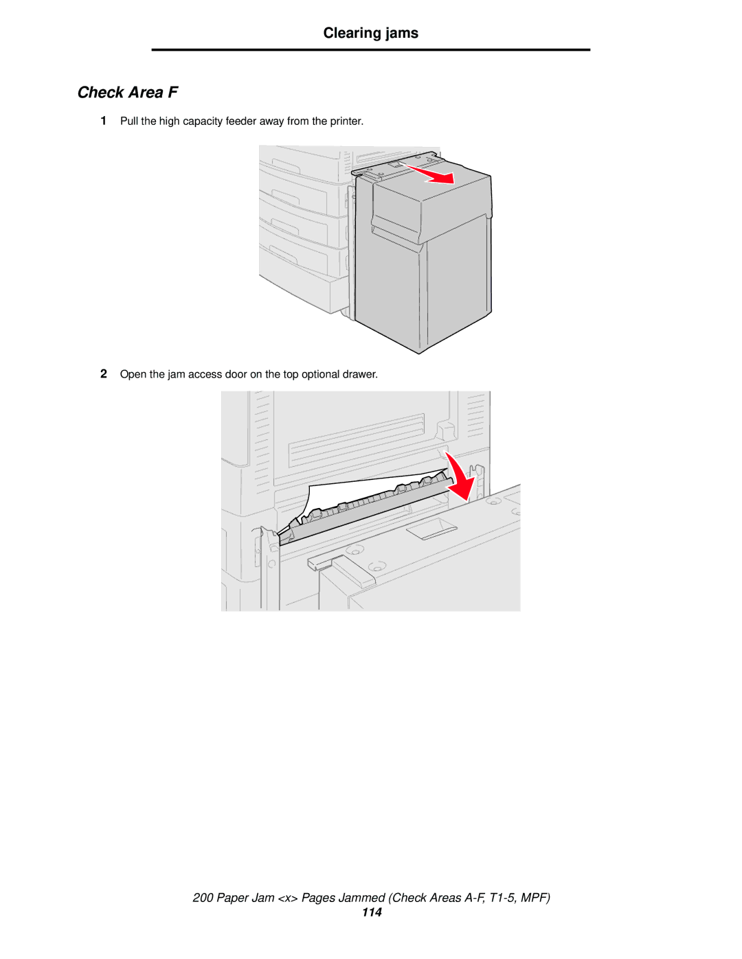 Lexmark 920 manual Check Area F 