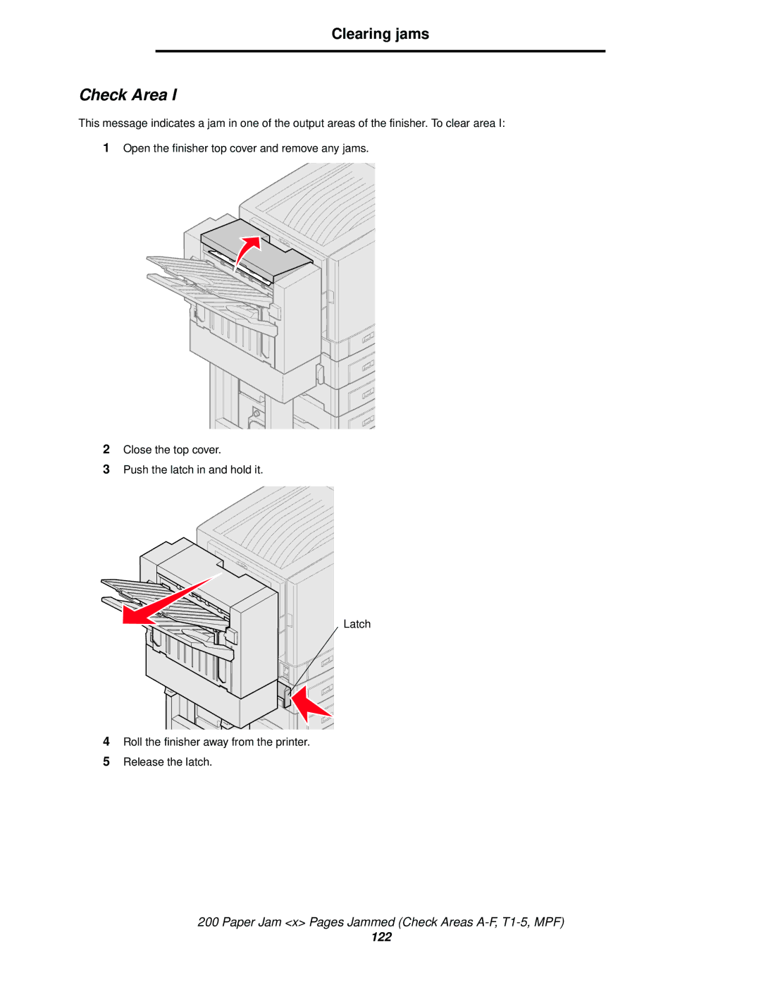 Lexmark 920 manual Check Area 