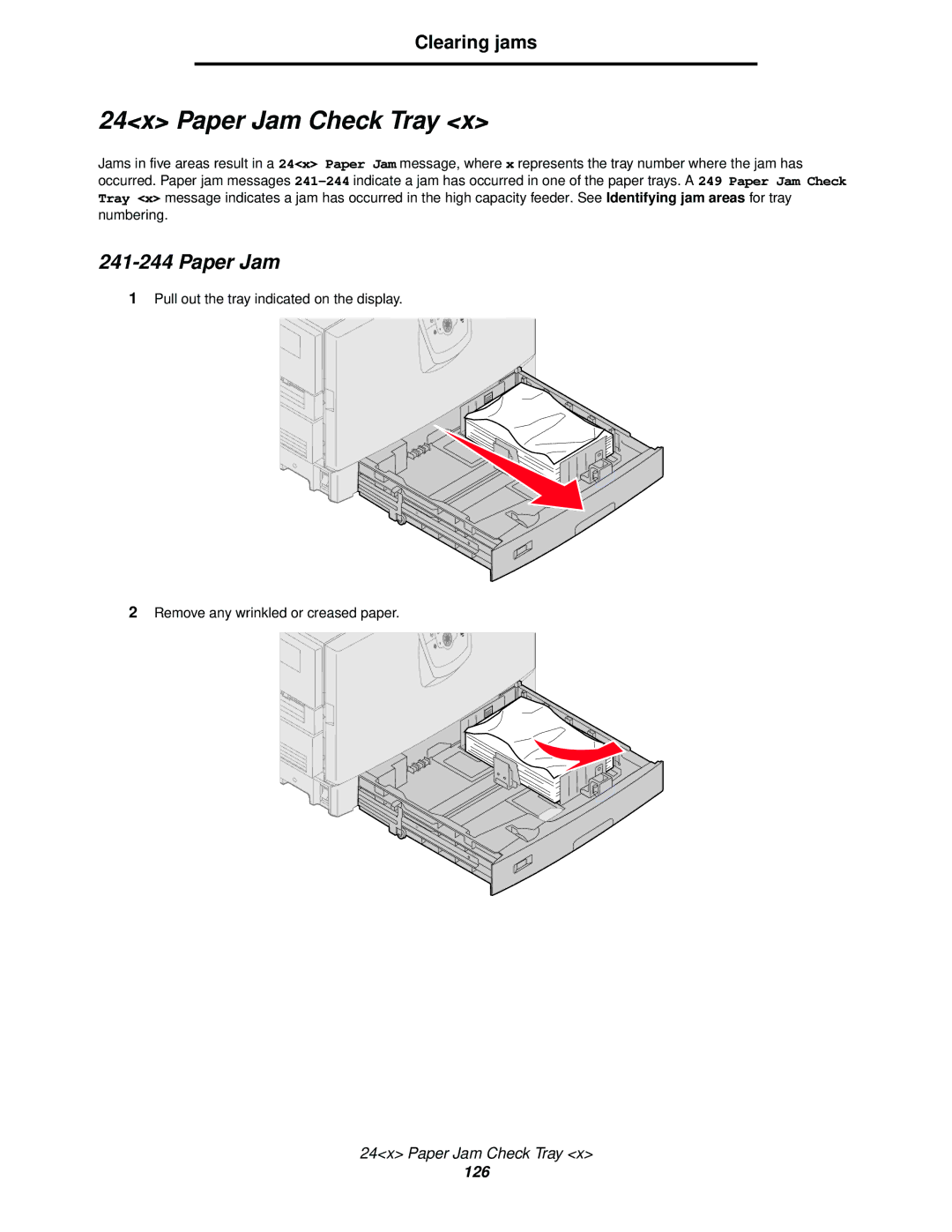 Lexmark 920 manual 24x Paper Jam Check Tray 