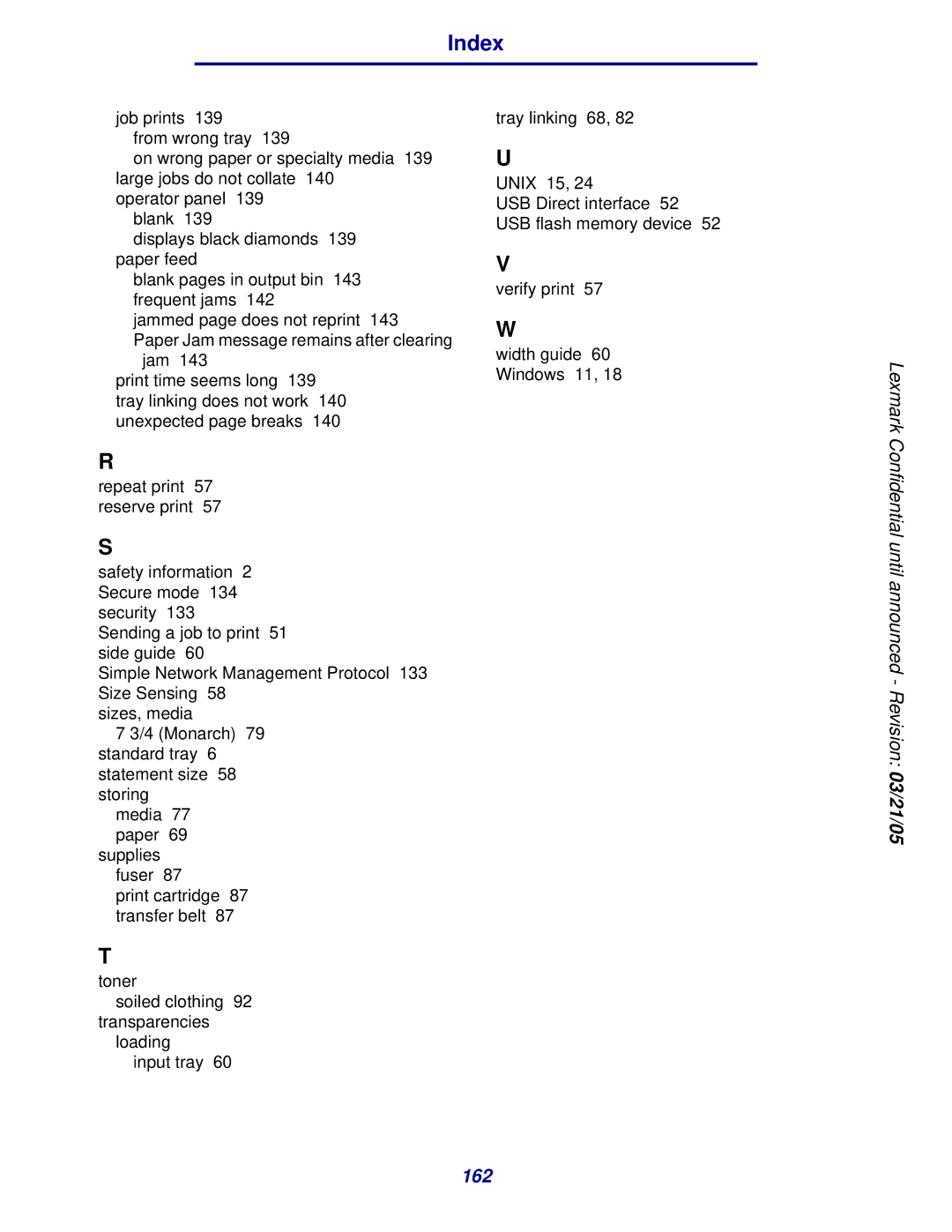 Lexmark 920 manual 162 