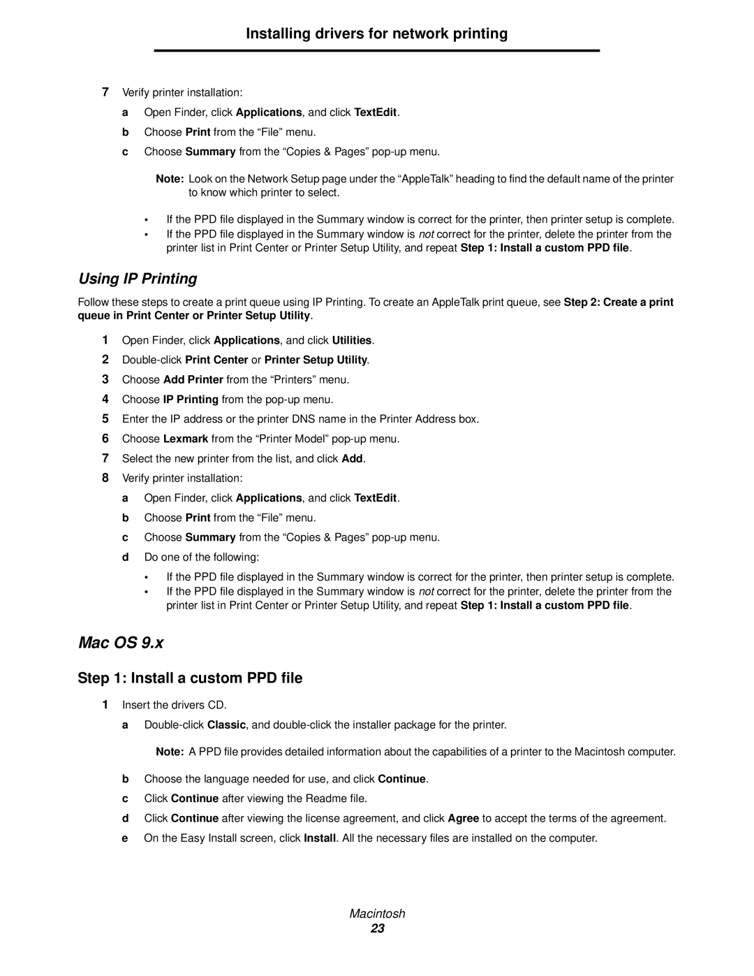 Lexmark 920 manual Using IP Printing 