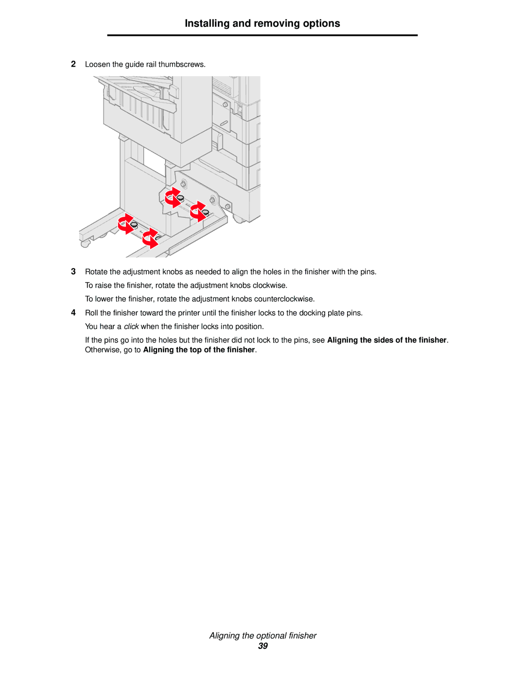 Lexmark 920 manual Installing and removing options 