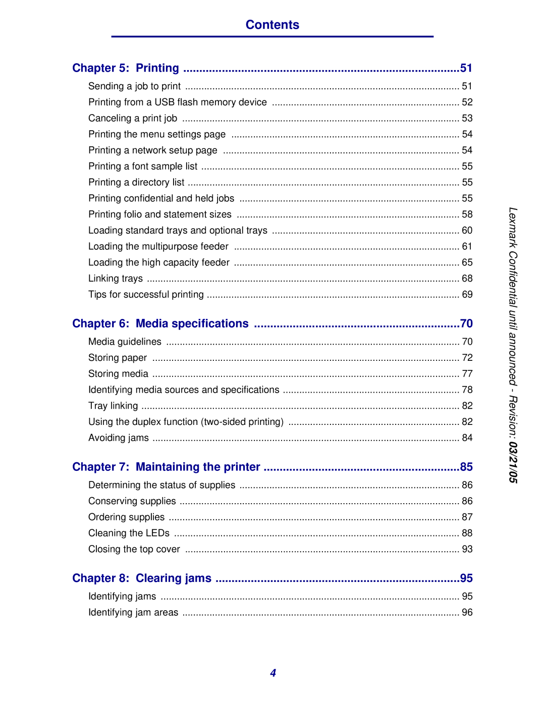 Lexmark 920 manual Contents 