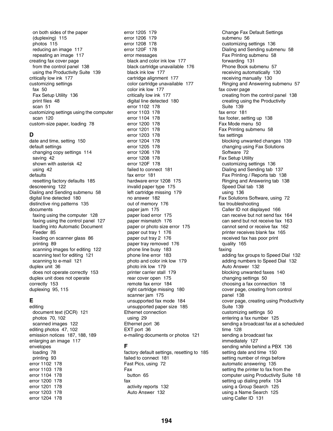 Lexmark 9300 Series manual 194 