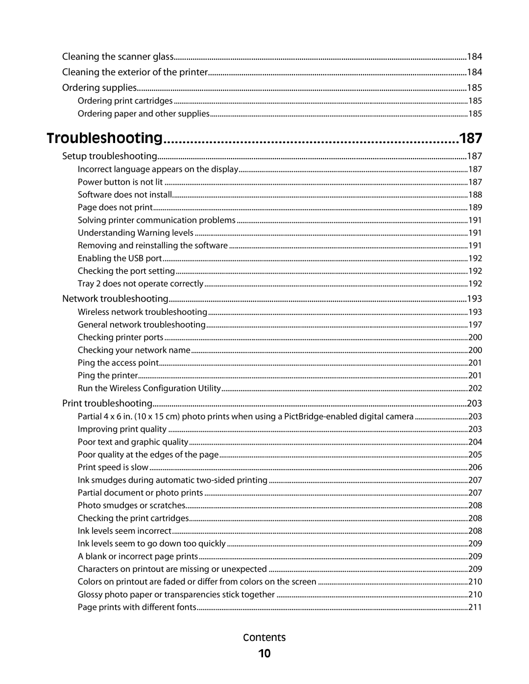 Lexmark 9500 Series manual 187 