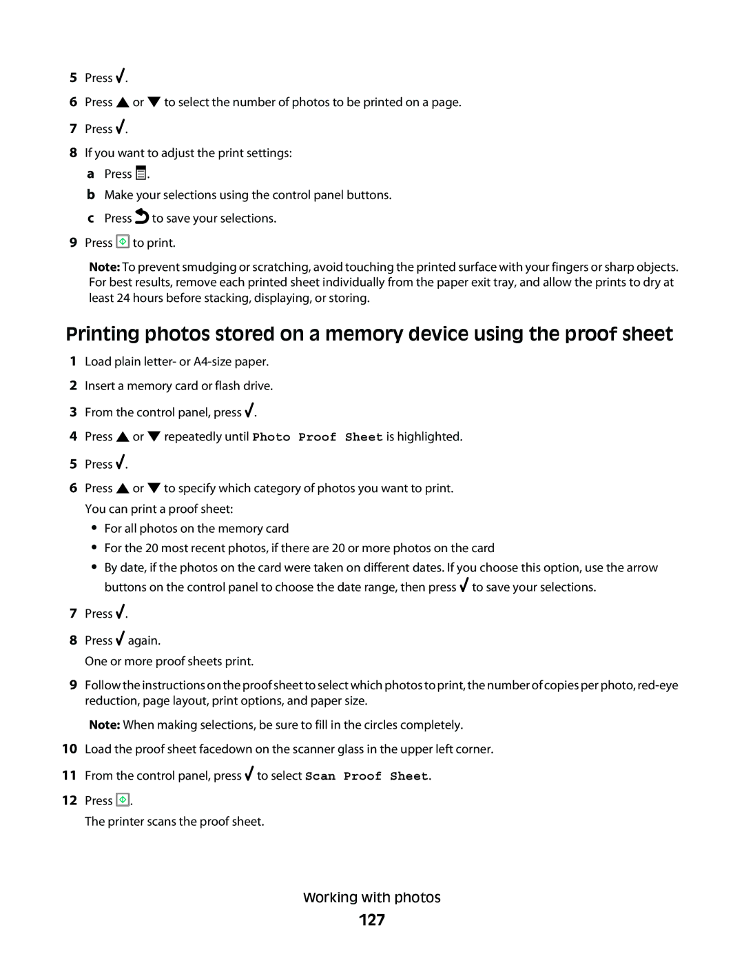 Lexmark 9500 Series manual 127 