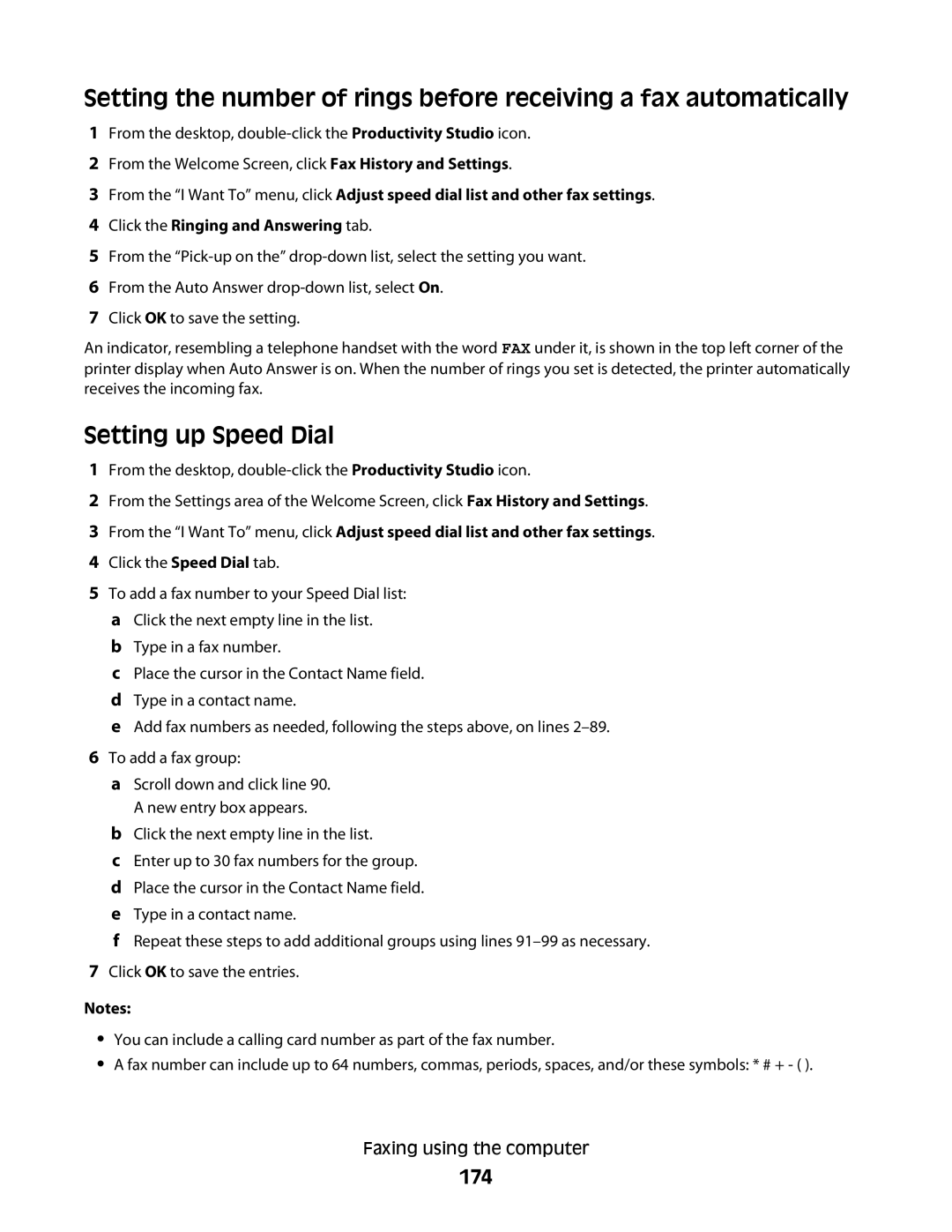 Lexmark 9500 Series manual Setting up Speed Dial, 174 