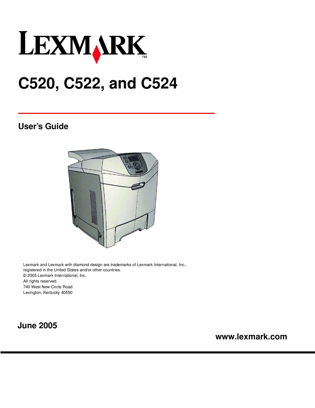 Lexmark manual C520, C522, and C524 