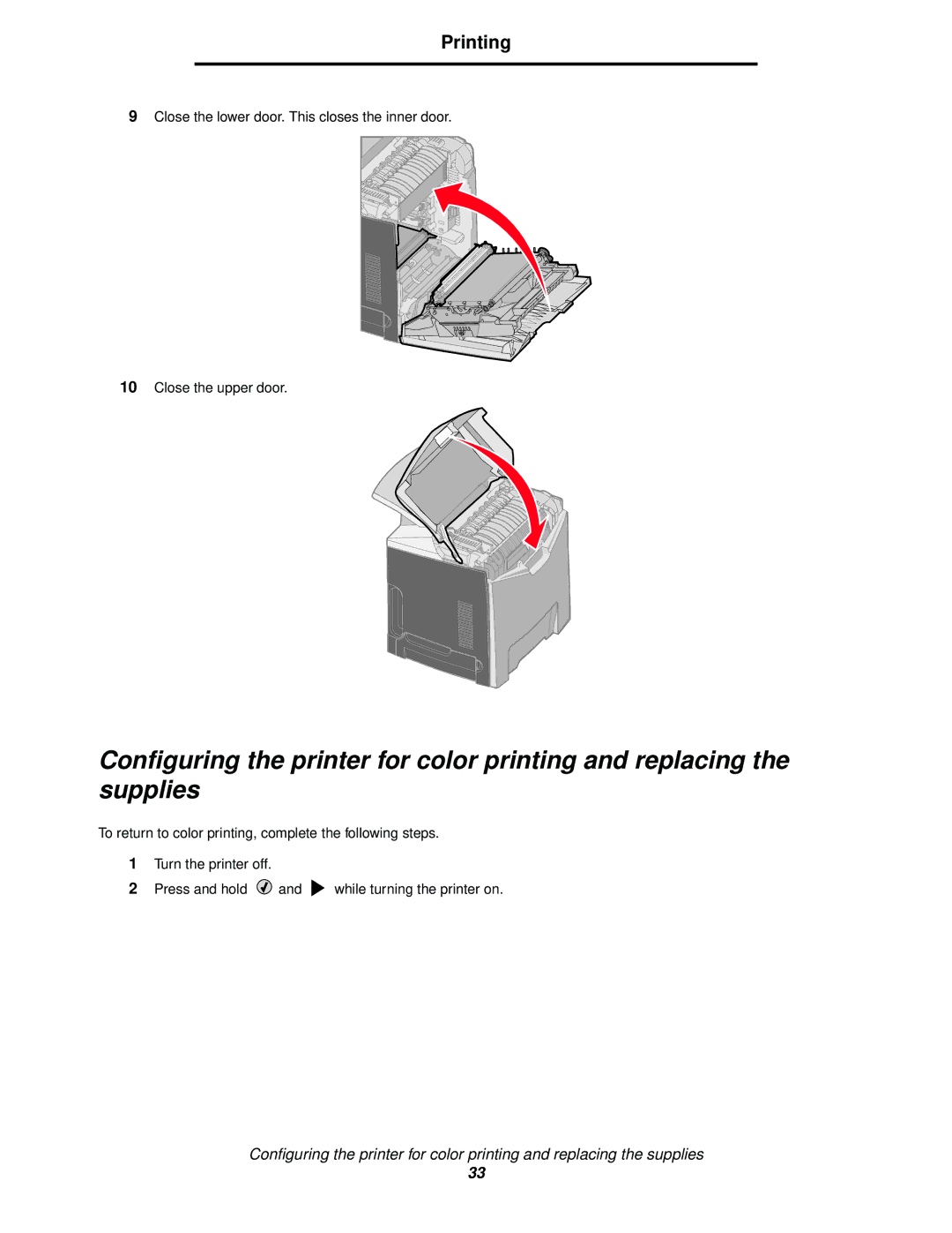 Lexmark C524, C520, C522 manual Printing 